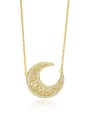 thumb 925 Sterling Silver Cubic Zirconia Moon Luxury Necklace 0