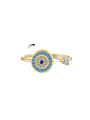 thumb 925 Sterling Silver Cubic Zirconia Evil Eye Dainty Band Ring 0