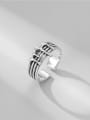 thumb 925 Sterling Silver Geometric Vintage Band Ring 0