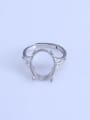 thumb 925 Sterling Silver 18K White Gold Plated Round Ring Setting Stone size: 9*11 10*12 12*16 13*17MM 0