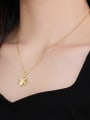 thumb 925 Sterling Silver Cubic Zirconia Flower Minimalist Necklace 1