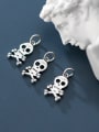 thumb 925 Sterling Silver Skull Charm Height : 15.5 mm , Width: 9 mm 1