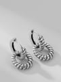 thumb 925 Sterling Silver  Hollow Twist  Round Vintage Drop Earring 3