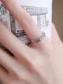 thumb 925 Sterling Silver Geometric Note Vintage Band Ring 2