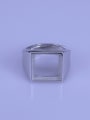 thumb 925 Sterling Silver 18K White Gold Plated Square Ring Setting Stone size: 12*12mm 0