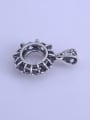 thumb 925 Sterling Silver Round Pendant Setting Stone size: 10*10mm 2
