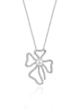 thumb 925 Sterling Silver Freshwater Pearl Flower Luxury Necklace 0