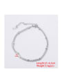 thumb Stainless steel Geometric Beaded chain anklets 1