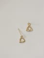 thumb 925 Sterling Silver Cubic Zirconia Triangle Dainty Drop Earring 2