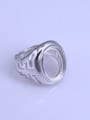 thumb 925 Sterling Silver 18K White Gold Plated Oval Ring Setting Stone size: 12*16mm 2
