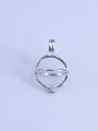 thumb 925 Sterling Silver Bead Cage Pendant Setting Stone size: 12*12mm 0