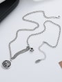 thumb 925 Sterling Silver Round vintage Necklace 2