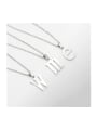 thumb Stainless steel Letter Minimalist Initials Necklace 0