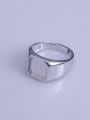 thumb 925 Sterling Silver 18K White Gold Plated Geometric Ring Setting Stone size: 11*11mm 1