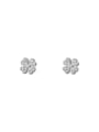 thumb 925 Sterling Silver Flower Minimalist Stud Earring 0