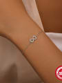 thumb 925 Sterling Silver Cubic Zirconia Bowknot Dainty Adjustable Bracelet 1