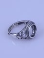 thumb 925 Sterling Silver Round Ring Setting Stone size: 10*10mm 2
