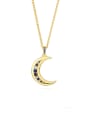 thumb 925 Sterling Silver Cubic Zirconia Moon Vintage Necklace 0