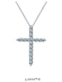 thumb 925 Sterling Silver Moissanite Cross Dainty Regligious Necklace 3