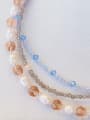thumb Titanium Steel Freshwater Pearl crystal glass beads Bohemia Beaded Necklace 2