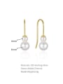 thumb 925 Sterling Silver Imitation Pearl Irregular Minimalist Hook Earring 2