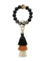thumb Alloy Tassel Silicone  Beads Leopard Bracelet /Key Chain 1