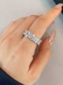 thumb 925 Sterling Silver Cubic Zirconia Geometric Luxury Band Ring 1