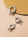thumb 925 Silver Electroplated Gold Spring Buckle Circle Blister Buckle Bracelet Necklace Joint Buckle 2