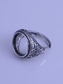 thumb 925 Sterling Silver Round Ring Setting Stone size: 14*14mm 1