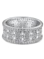 thumb 925 Sterling Silver Cubic Zirconia Geometric Luxury Band Ring 3