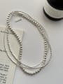 thumb 925 Sterling Silver Trend Geometric Bracelet and Necklace Set 2