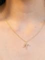thumb 925 Sterling Silver Cubic Zirconia Letter Dainty Necklace 1