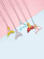 thumb Stainless steel Resin  Cute Wind Fish Tail Pendant Necklace 0