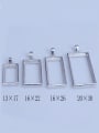 thumb 925 Sterling Silver 18K White Gold Plated Rectangle Pendant Setting Stone size: 13*17 16*22 16*26 20*30mm 1