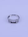 thumb 925 Sterling Silver Rectangle Ring Setting Stone size: 4*8mm 0