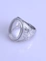 thumb 925 Sterling Silver 18K White Gold Plated Geometric Ring Setting Stone size: 13*18mm 1