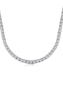 thumb 925 Sterling Silver Cubic Zirconia tennis Necklace 0