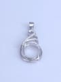 thumb 925 Sterling Silver Oval Pendant Setting Stone size:13*16mm 0