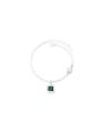 thumb 925 Sterling Silver Cubic Zirconia Vintage Geometric Green Bracelet and Necklace Set 1