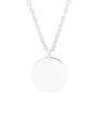 thumb Round 925 Sterling Silver Pendant with 6 sizes without chain 0