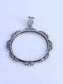 thumb 925 Sterling Silver Round Pendant Setting Stone size: 35*35mm 0