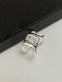 thumb 925 Sterling Silver Square Hollow Vintage Stackable Ring 2