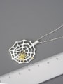 thumb 925 Sterling Silver Personalized design national style crawling spider and web Artisan Pendant 3