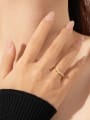 thumb 925 Sterling Silver Cubic Zirconia Geometric Dainty Band Ring 1