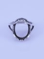 thumb 925 Sterling Silver 18K White Gold Plated Round Ring Setting Stone size: 12*15mm 0