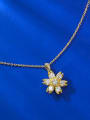 thumb 925 Sterling Silver Cubic Zirconia Daisy Flower Dainty Necklace 2
