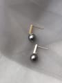 thumb 925 Sterling Silver Imitation Pearl Round Vintage Drop Earring 2