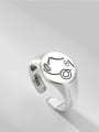 thumb 925 Sterling Silver Portrait Icon Minimalist Band Ring 3