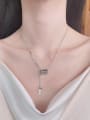 thumb 925 Sterling Silver Vintage Lariat Necklace 1