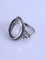 thumb 925 Sterling Silver Oval Ring Setting Stone size: 10*13 12*16 13*18MM 1